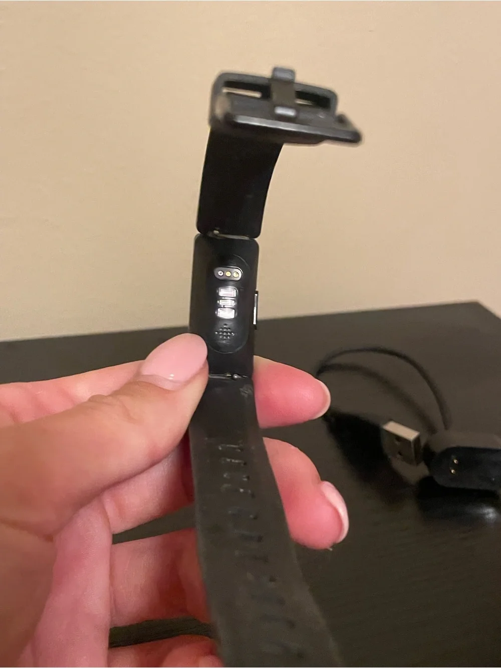 fitbit Black Silicone Fitness Tracker with Slim Display